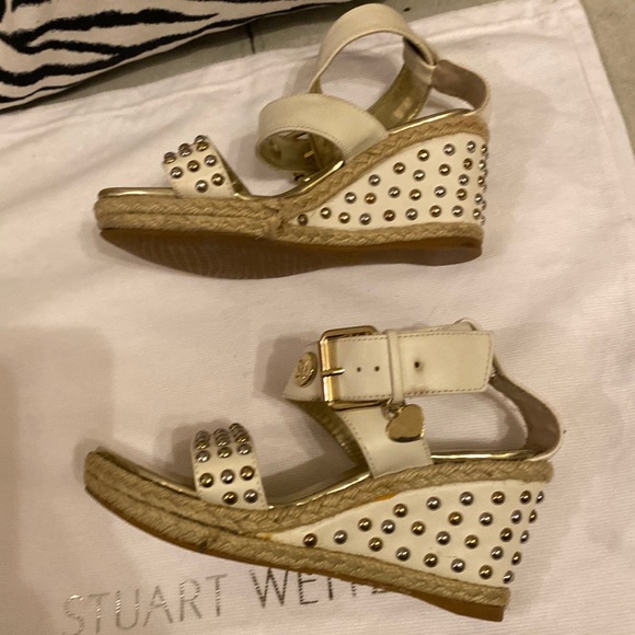 Stuart Weitzman girls wedge sandals size US 3 with Dustbag👡 👧 - Picture 7 of 14